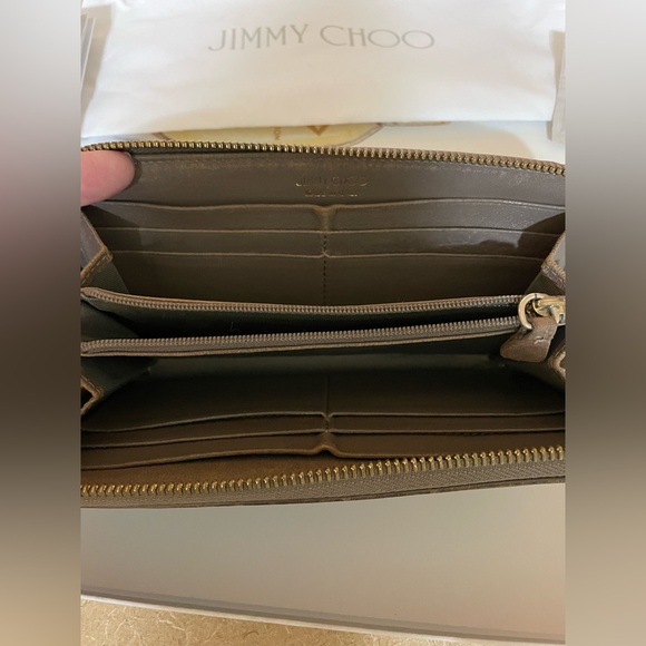Jimmy Choo Filipa Star Studded Zip Around Long Wallet - Picture 8 of 10